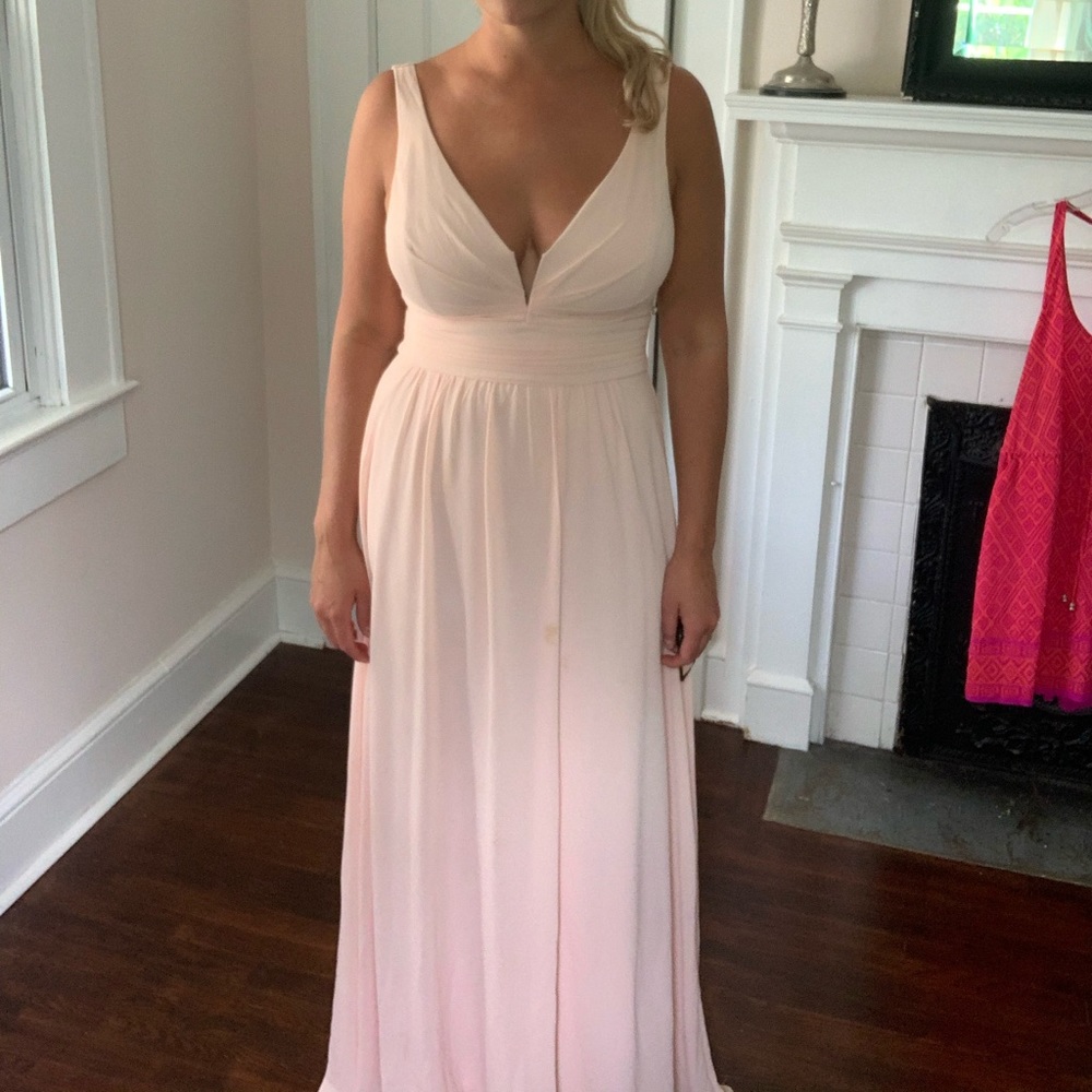 Lulus pale pink floor length dress
